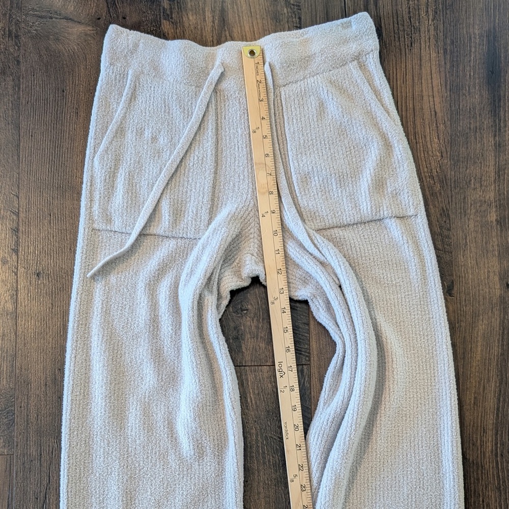 Barefoot Dreams CozyChic Lite Ribbed Side-Slit Lounge Pants Light Oatmeal Size S - Picture 11 of 12